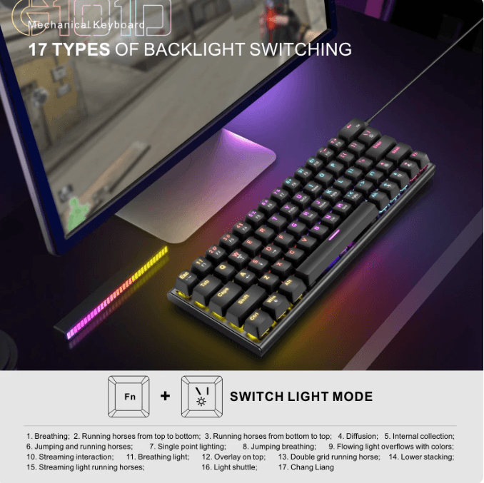 BAJEAL K101D ( Noir ) Red Switche 4