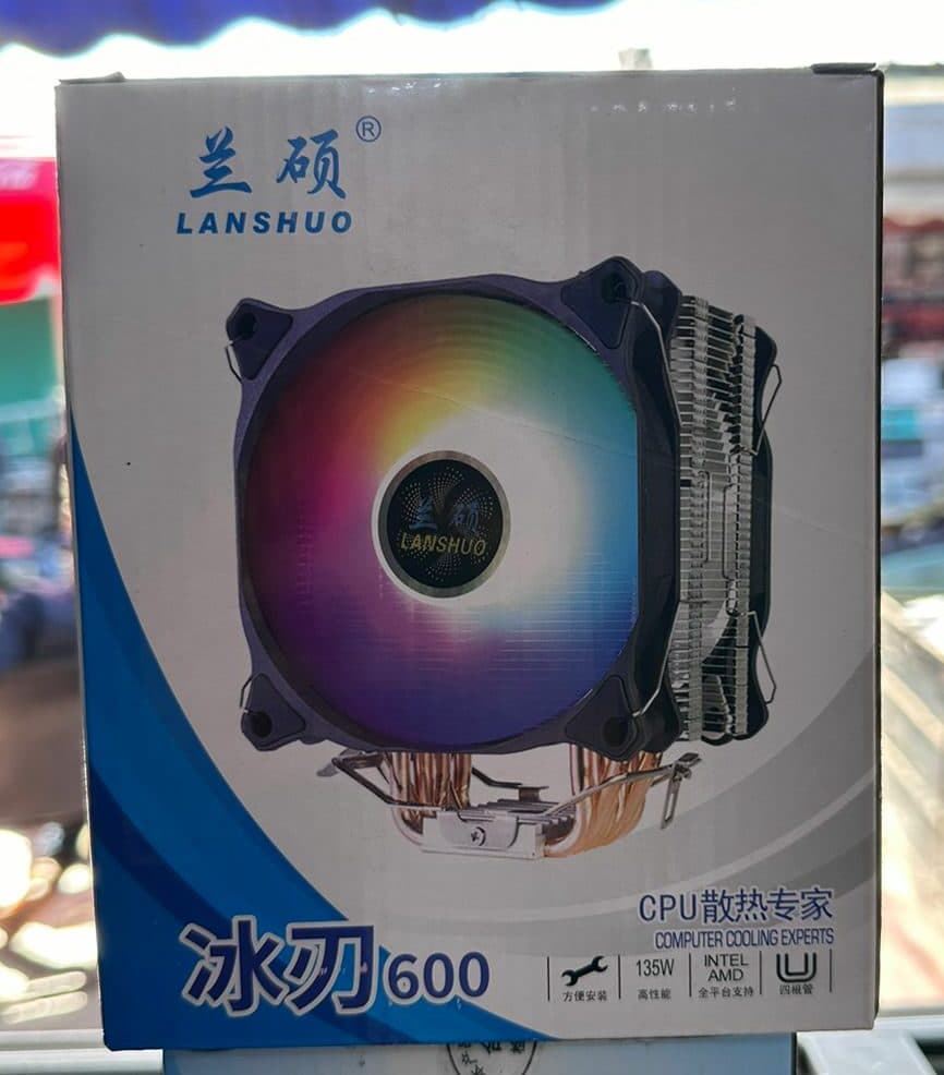 LANSHUO-600 AIR COOLER RGB - DUAL FAN - 135W - LGA 1700 AM4 AM5