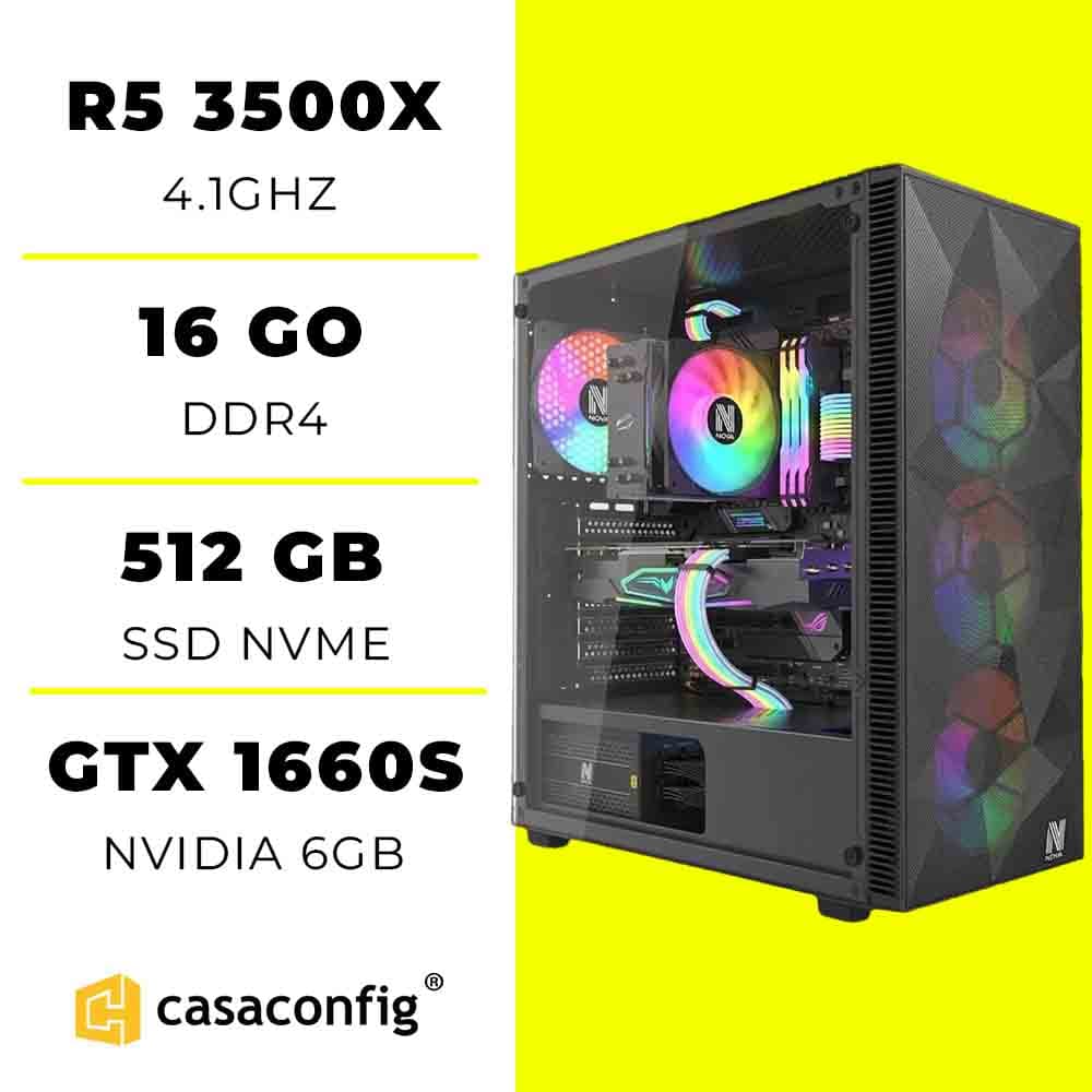 PC Gamer Ryzen 5 3500X/16GB/512GB SSD/GTX 1660 SUPER